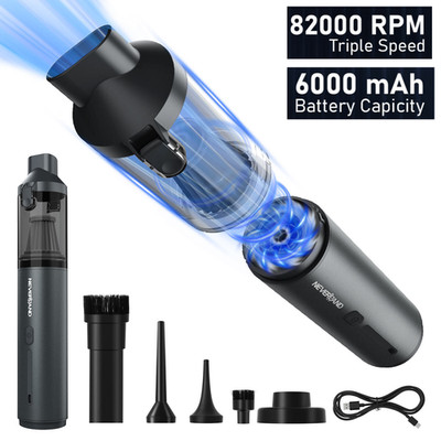2 in 1 Cordless Handheld Vacuum Cleaner Portable Small Car Wireless 6000mA 26kPa