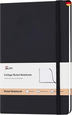SUIN A5 Notizbuch Hardcover ? 200 Seiten liniert, Faux-Leder Journal f&uuml;r B&uuml;ro, S