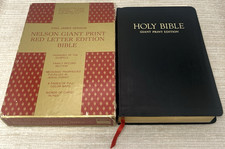 Nelson Holy Bible KJV Giant Print Red Letter Black Faux Leather Gold Edges w/Box