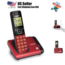DECT 6.0 Phone with Caller ID/Call Waiting, 1 Cordless Handset, Red