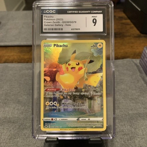 Pikachu GG30/GG70 SWSH: Crown Zenith: Galarian Gallery Holo CGC 9 Mint English