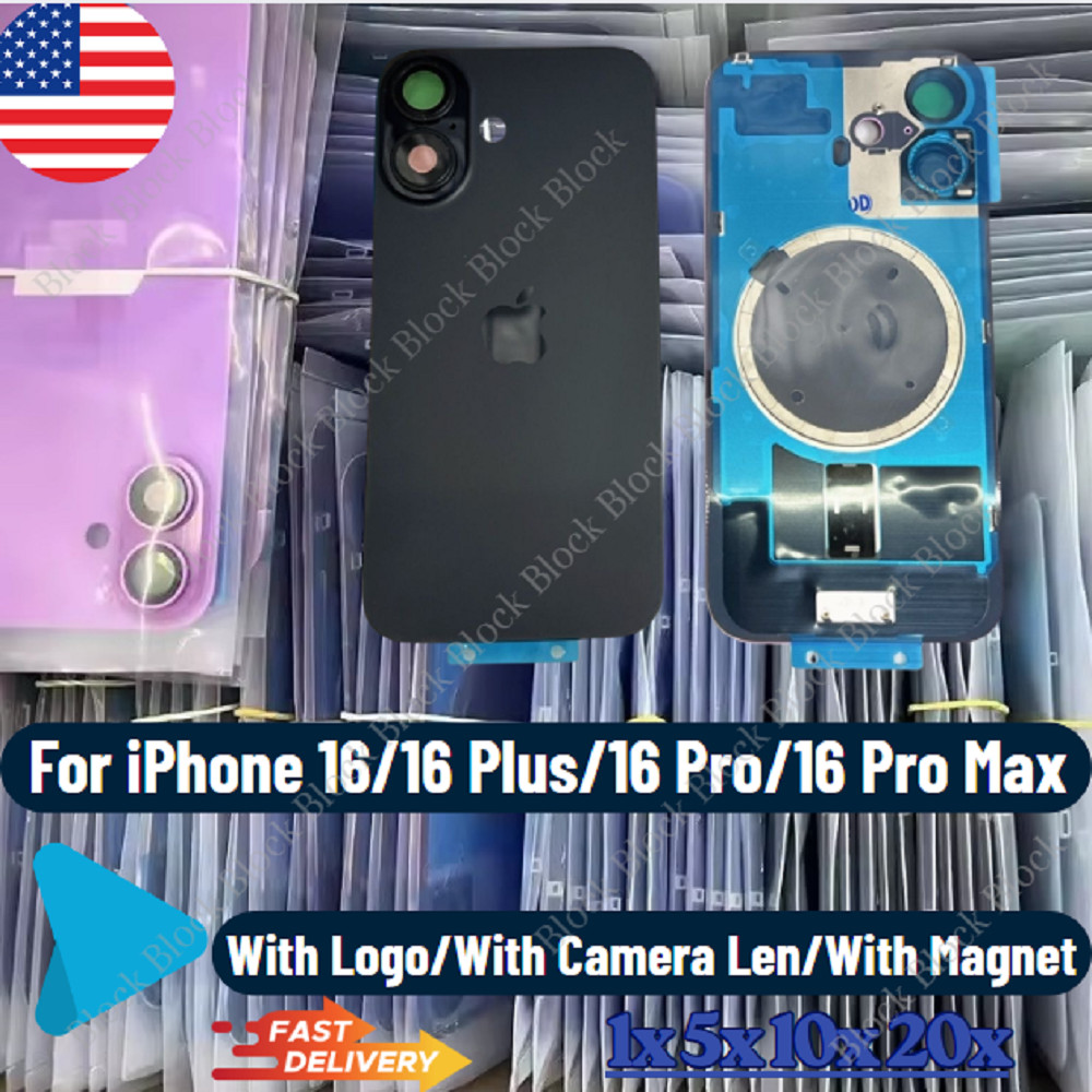 Back Glass Replacement Lot With Metal Magnet For iPhone 16/16 Plus/16 Pro Max