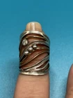 Sterling Silver 925 Ring Signed A.Martin Unique Vintage Wide Sz 5 NR
