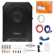 10" 1000W Slim Under-Seat Subwoofer Powered Car Truck Sub w/ Amp Kit Speaker