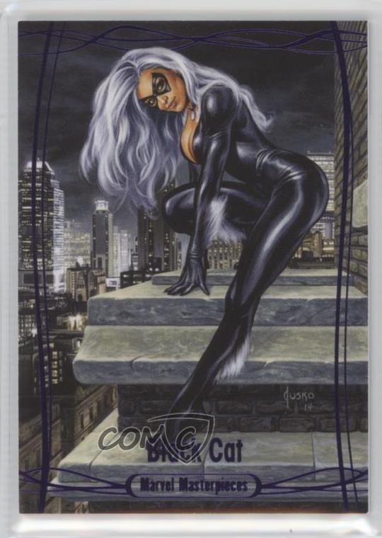 2016 Upper Deck Marvel Masterpieces Epic Purple 120/199 Black Cat #33 d6s