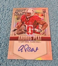 2015 Prizm Draft Picks Andrus Peat Stanford Silver Rookie Autograph #152 (4)