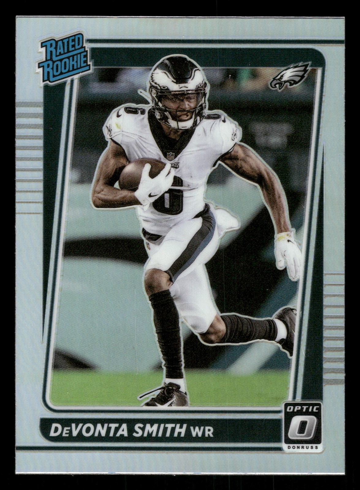 DeVonta Smith 205 RC Holo Football 2021 Donruss Optic Philadelphia Eagles
