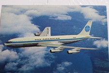 Cartolina pubblicitaria Pan Am 707 Jet Clipper vecchia cartolina d'epoca vista standard souvenir post