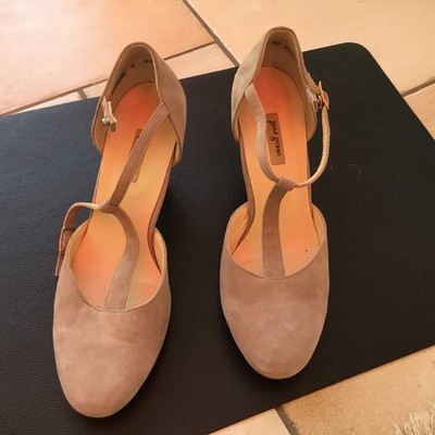 Paul Green Damen Pumps Sandalen Gr.38 Wildleder