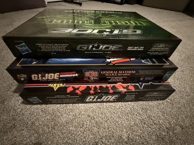 GI Joe Convention Empty Box Set Lot Of 3Night Force Nocturnal Fire Mars Attacks