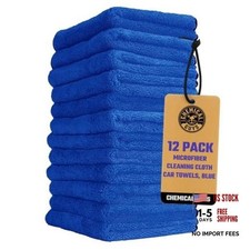 , Professional Microfiber Towels, 16 x 16 in, 12 Pack Ultra-soft, Blue