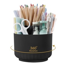 360 Degree Rotating Pencil Pen Holder for Desk, Dual-Purpose Desk Organizer, ...