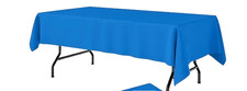 Blue Plastic Table Cloths 9 Pack Rectangle 54 x108 Waterproof Single Use 6ft
