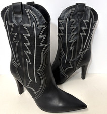 Nine West Women's Alama Pointy Toe Heeled Dress Cowboy Booties Sz 11 NIB