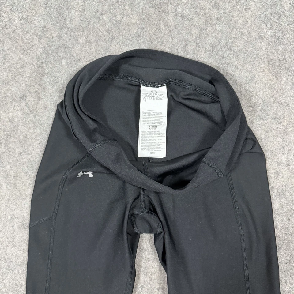 Under Armour Legging Capri Women's Size Small (Actual Fits 27x19.25) Black Blue - Image 4 of 4