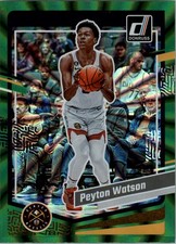 2023-24 Donruss Holo Green Laser #26 Peyton Watson - BSK