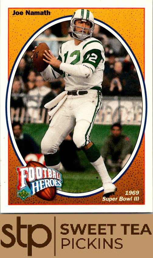 1991 Upper Deck #14 Joe Namath Football Heroes: Joe Namath