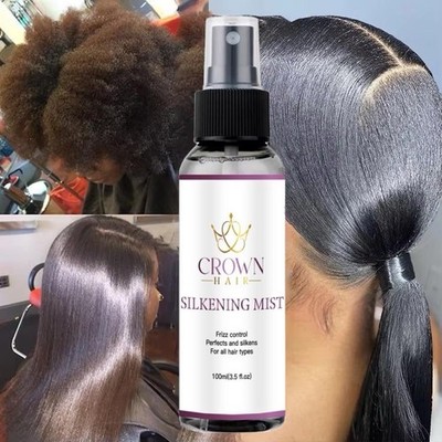 Crown Hair Silkening Mist Frizz Control Shine And Brilliant And Heat Protectant