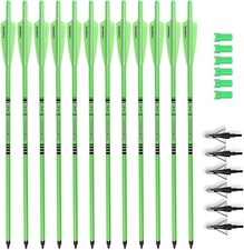 Crossbow Bolts 20inch Fluorescence Color Carbon Crossbow Hunting Arrows with 4"