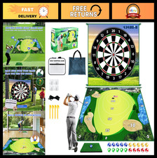 Golf Chipping Game Set with 70"x70" Double-Sided Mat 20 Sticky Balls - Indoor/