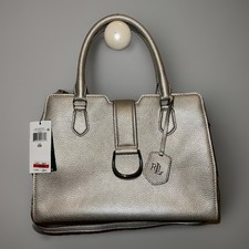 Lauren Ralph Lauren Pre-spring 20D1 Handbag Silver New With Tags And Storage Bag