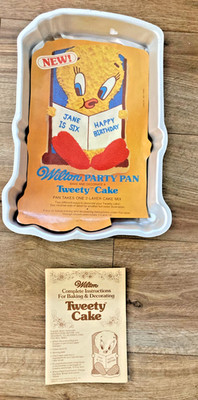 Wilton Vintage Cake Pan Tweety Bird Looney Tunes 2105-3201 Instruction FREE SHIP