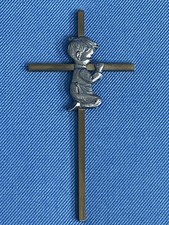 Praying Little Boy Wall Cross. Vintage 1983