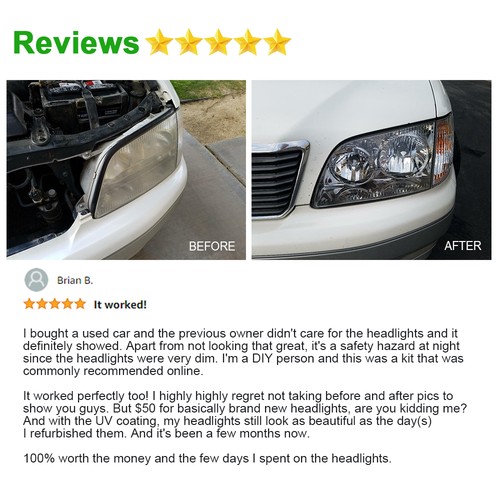 800ml Headlight Restoration kit Repair Headlight Vapor Chemical Polish Liquid - Picture 19 of 19