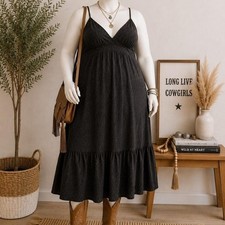 No Boundaries Black Lace Maxi Dress Women's XXL 20 Adjustable Straps