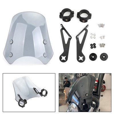 ABS Motorcycle Windscreen Windshield Fit For Dyna Softail Models Gray US