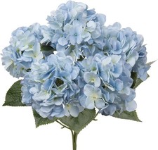 Artificial Hydrangea Flowers Silk Hydrangea Ice Blue 20" Home Decor
