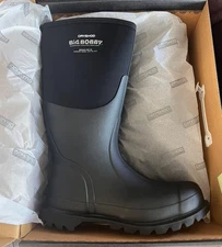 DRYSHOD Big Bobby Waterproof Hi Top Pull On Work Boots - Black