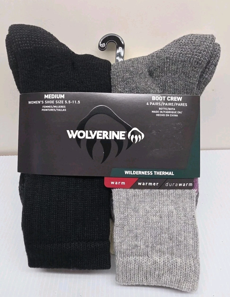 Wolverine Women’s Thermal Boot Socks 4 Pair Cushioned Size M 5.5–11.5
