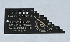 Shuttle and Needle Tatting and Picot Gauge