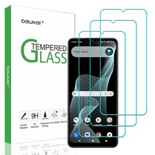  3 Pack Designed for Cricket Icon 6 / AT T Verge Screen Protector Tempered Glas