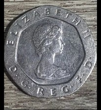 1983 20 Pence Queen Elizabeth II Great Britain Circulated Coin Rare Limited