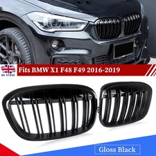 GLOSS BLACK M PERFORMANCE DUAL SLAT KIDNEY GRILLE FOR 2016-2019 BMW X1 F48