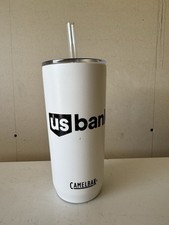 CamelBak White Insulated Tumbler 20oz With Straw Drink Through Lid