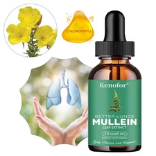 Mullein Drops Mullein Leaf Chlorophyll Lung Cleanse Detox Respiratory Gut 60ml