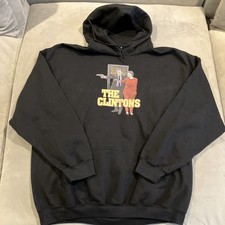 RARE - The Clinton's - Pulp Fiction - Black Hoodie Sweatshirt - Men's Size XXL