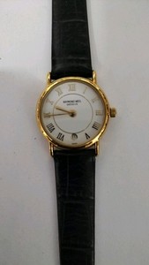 Authentic RAYMOND WEIL GENEVE WATCH SWISS MADE LADIES 18K ELECTRO GOLD PLATED. 9223 USED.