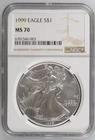 1999 American Silver Eagle NGC MS-70