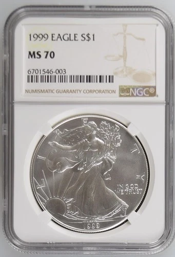 1999 American Silver Eagle NGC MS-70