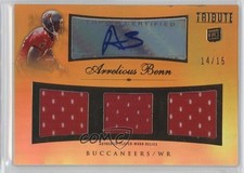 2010 Topps Tribute Triple Relics Gold Rainbow 14/15 Arrelious Benn Auto 0f6