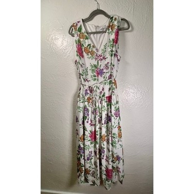 Julia Jordan Floral Sleeveless Midi Dress Women's 16 Cottagecore Wedding Garden