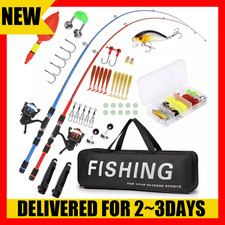 2 Pack Telescopic Beachcaster Fishing Rods Sea Fishing Beach Pier Travel Rod New