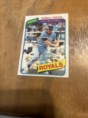 1980 Topps Baseball Card #360 Darrell Porter Kansas City Royals Nm Free Ship! 3