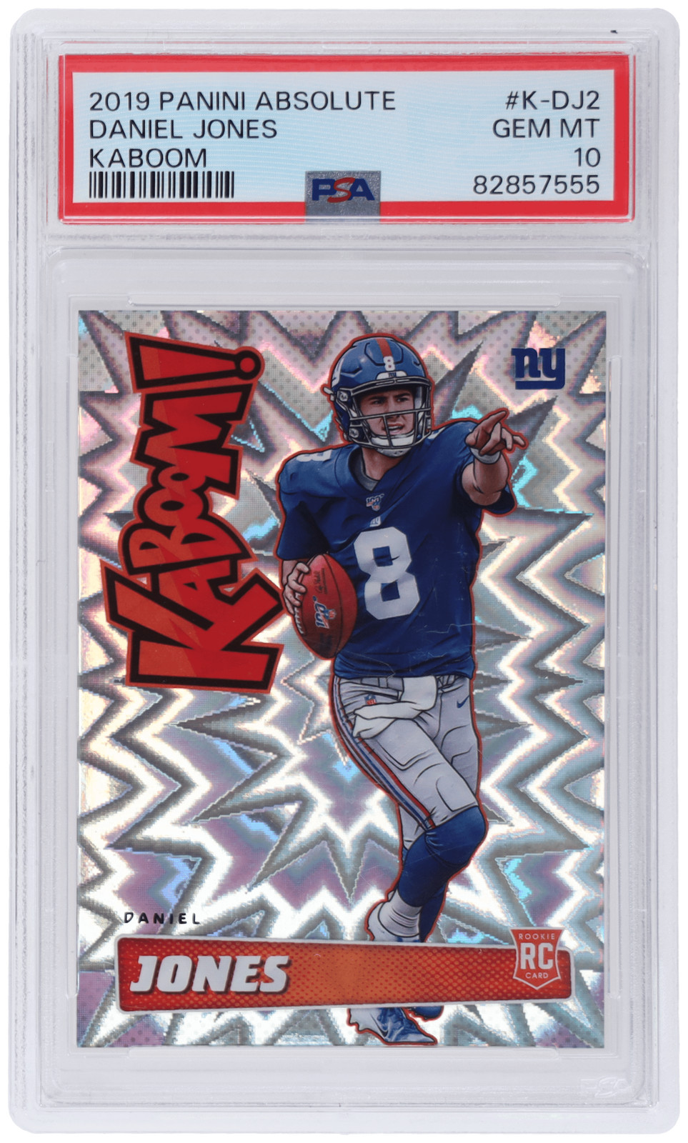 Daniel Jones Panini Absolute Kaboom! #KDJ2 Base