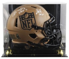 Shannon & Sterling Sharpe Signed STS II F/S Speed Proline Helmet W/ Case BAS W