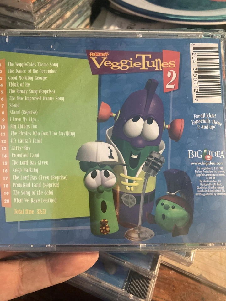 Veggietunes Vol 2 Bob and Larry Veggie Tales - CD NEW FREE SHIPPING - Image 2 of 4